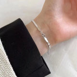 925 Silver Snake Bracelet Minimalist Style Birthday Gift Women