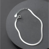 925 Silver Snake Bracelet Minimalist Style Birthday Gift Women