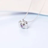 925 Sterling Silver Camera Necklace For Women Fine Jewelry