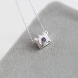 925 Sterling Silver Camera Necklace For Women Fine Jewelry