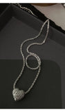 925 Silver Heart Necklace Chain Choker for Women Fine Jewelry