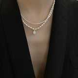 925 Silver Clavicle Chain Necklace Sparkling Choker for Women