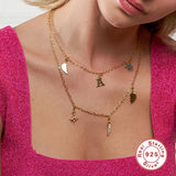 925 Silver Sparkling Choker Necklace for Women Jewelry