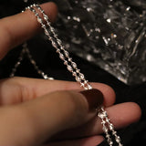 925 Silver Chain Choker Necklace for Women
