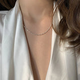 925 Silver Chain Choker Necklace for Women