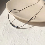 925 Silver Sparkling Eggplant Necklace Women Fine Jewelry