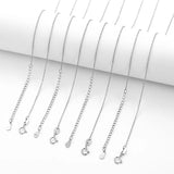 925 Silver Sparkling O Chain Choker Necklace 1mm