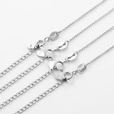 925 Silver Sparkling O Chain Choker Necklace 1mm