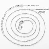 925 Silver Sparkling O Chain Choker Necklace 1mm