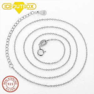 925 Silver Sparkling O Chain Choker Necklace 1mm