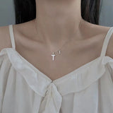 925 Silver T Necklace Zirconia Letter T Pendant Choker Party Gift