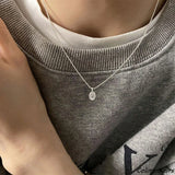925 Silver Water drop Necklace For Women Fine Jewelry Gift