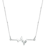 925 Silver Heartbeat Necklace for Women - Fine Jewelry for Wedding Party