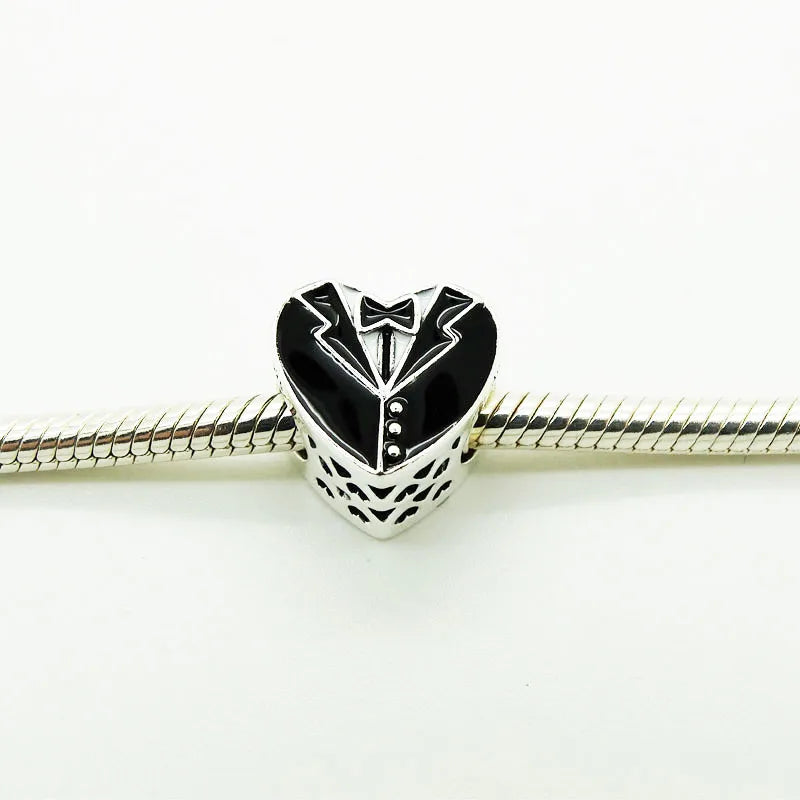 Sweet Wedding Charm Fits Beaded Chains Bracelets DIY Jewelry