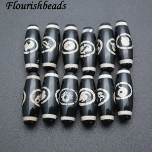 Agate Constellation Veins Tube Stone DZI Loose Beads for Jewelry Making