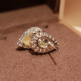 925 Silver Women's Wedding Water Drop Stud Earrings