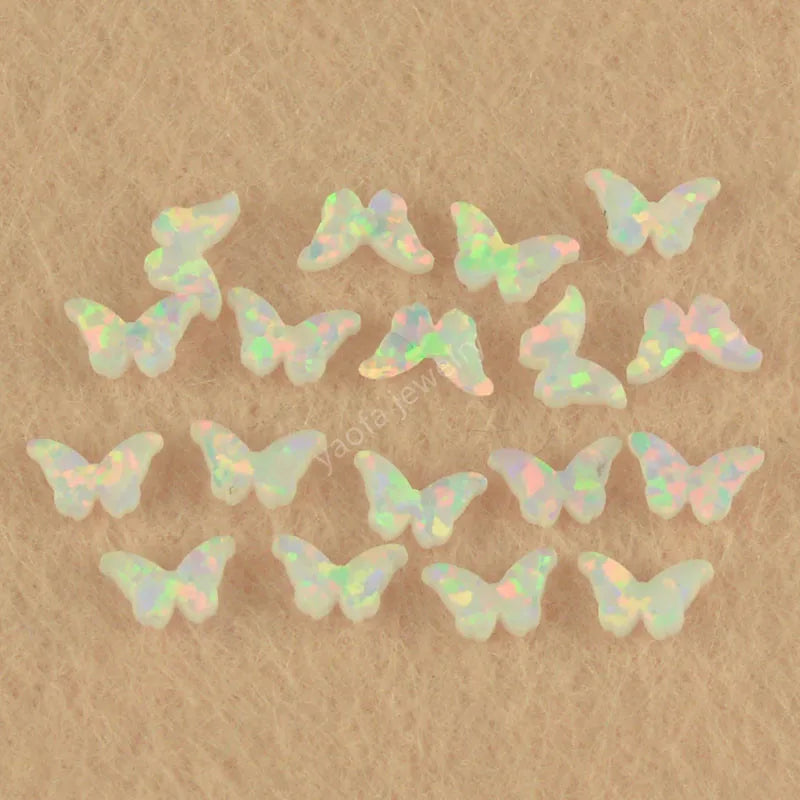3*5mm Butterfly Shape Synthetic Opal Loose Stone for Tooth Decoration