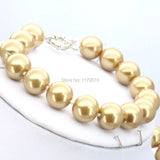 Gold Glass Round Pearl Beads Bracelet Jewelry Making