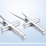 Silver 925 Cross Pendant Necklace for Men Women