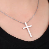 Silver 925 Cross Pendant Necklace for Men Women