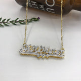 Personalized Double Layer Name Necklace Plated Choker For Women