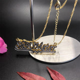 Personalized Double Layer Name Necklace Plated Choker For Women