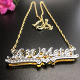 Personalized Double Layer Name Necklace Plated Choker For Women
