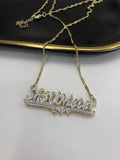 Personalized Double Layer Name Necklace Plated Choker For Women