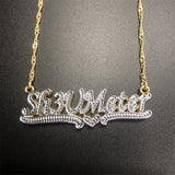 Personalized Double Layer Name Necklace Plated Choker For Women