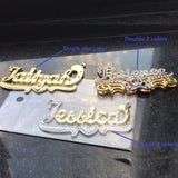 Personalized Double Layer Name Necklace Plated Choker For Women