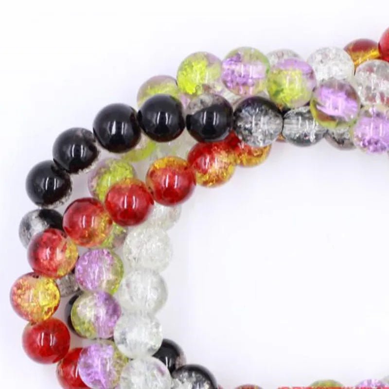 Crystal Glass Popcorn Spacer Beads Double Colors 8mm y1045