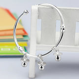 925 Silver Punk Open Bangle Bracelet for Women