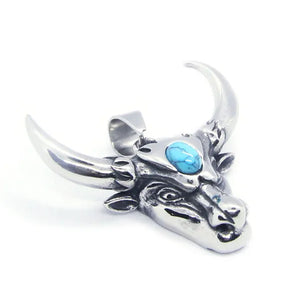 Bull Head Pendant Stainless Steel Necklace