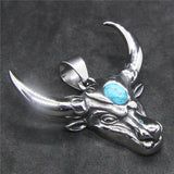 Bull Head Pendant Stainless Steel Necklace