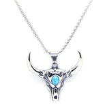 Bull Head Pendant Stainless Steel Necklace