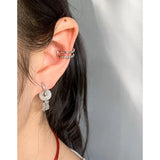 Chinese Jade Fu Ruyu Earrings 925 Sterling Silver