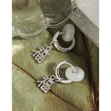 Chinese Jade Fu Ruyu Earrings 925 Sterling Silver
