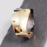 Patchwork Asymmetric Alloy Bangles for Women Arm Cuff Bracelet