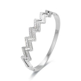 Double Layer Zircon Bracelet Open Bangle Delicate Jewelry