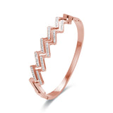 Double Layer Zircon Bracelet Open Bangle Delicate Jewelry