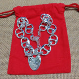 925 Silver Lock Necklace 14K Holiday Jewelry Gift