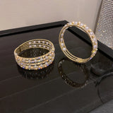 Rhinestone Pearl Bracelet for Women, Luxury Birthday Gift, Party Jewelry