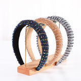 Korea Baroque Crystal Headband Wide Edge Hair Band