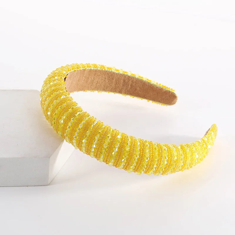 Korea Baroque Crystal Headband Wide Edge Hair Band