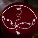 Bohemian Bride Wedding Hair Accessory Rhinestone Frontlet Jewelry