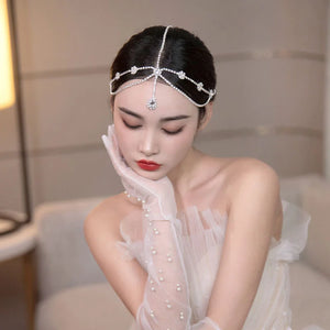 Bohemian Bride Wedding Hair Accessory Rhinestone Frontlet Jewelry