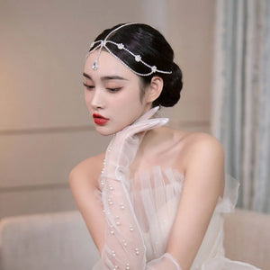 Bohemian Bride Wedding Hair Accessory Rhinestone Frontlet Jewelry
