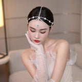 Bohemian Bride Wedding Hair Accessory Rhinestone Frontlet Jewelry