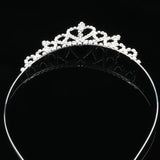 Heart Crown Tiara for Wedding Party Prom, Rhinestone Kids Girl Hair Accessory
