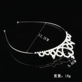 Heart Crown Tiara for Wedding Party Prom, Rhinestone Kids Girl Hair Accessory